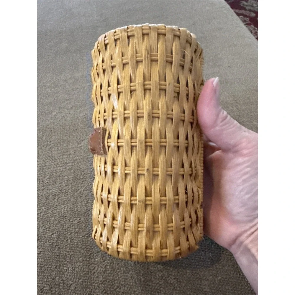 Lucky Penny Anthropology Wicker Straw Eyeglass Case (TD)